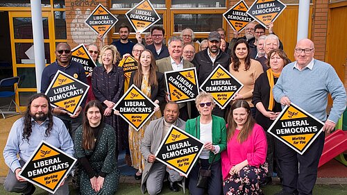 Lib Dems at a campaign launch