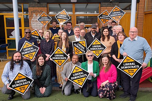 Lib Dems at a campaign launch