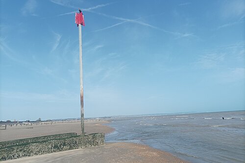 Outfall on beach