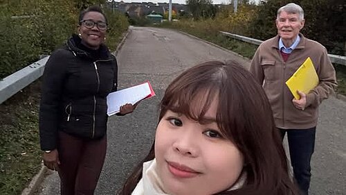 Sam Nana and Wing on M1 bridge