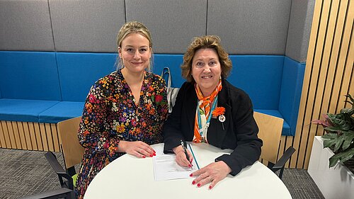 Cllr Lauren Townshead, Leader of the Milton Keynes labour group and deputy leader of the Milton Keynes City Council. Cllr Jane Carr, leader of the Milton Keynes City Council