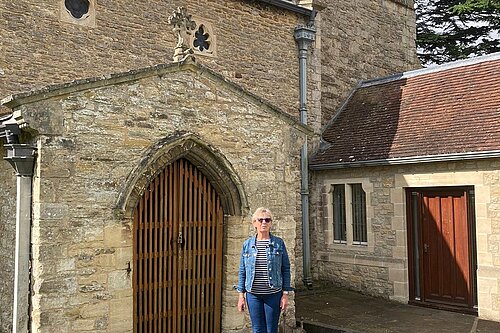 Cllr Marie Bradburn at St Lawrence Church Bradwell