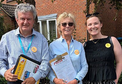 The Bradwell Focus Team, left to right, Rex Exon, Marie Bradburn, Kerrie Bardburn