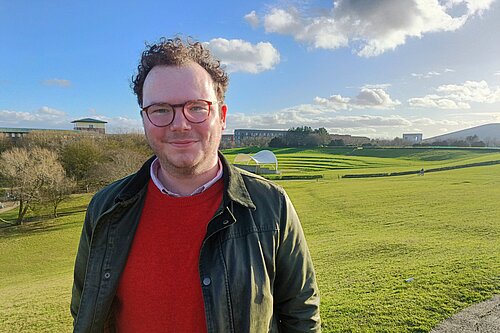 James Cox, Lib Dem candidate for the Milton Keynes Central parliamentary seat, standing in Campbell Park