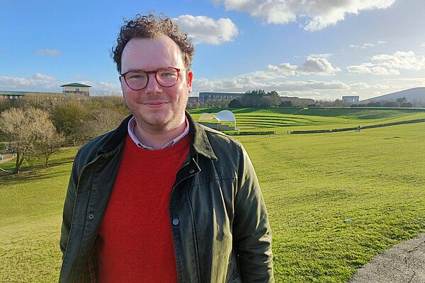 James Cox standing in Campbell Park