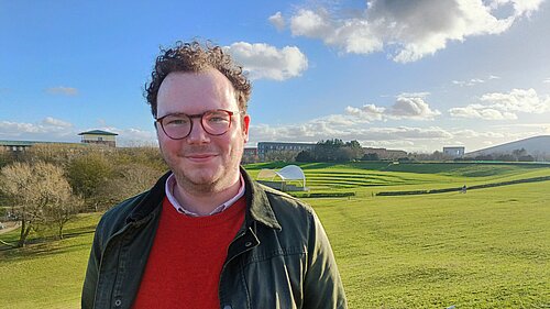James Cox, Lib Dem candidate for the Milton Keynes Central parliamentary seat, standing in Campbell Park