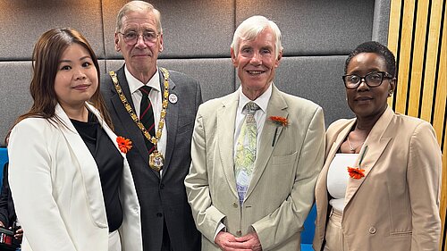 Lib Dem Focus Team with Mayor Trendall