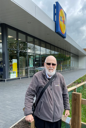Image courtesy of Milton Keynes Liberal Democrats Paul Alexander outside Lidl in Newport Pagnell