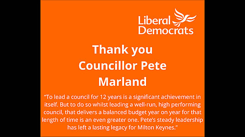 Thank you Councillor Pete Marland 