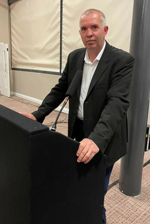 Image courtesy of Milton Keynes Liberal Democrats Andy Carr at Podium