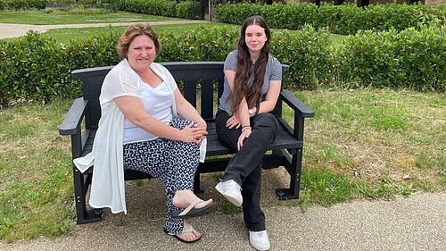 Councillor Jane Carr with Ousedale Work Experience student Hannah Mascall