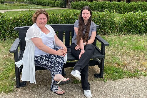 Councillor Jane Carr with Ousedale Work Experience student Hannah Mascall 