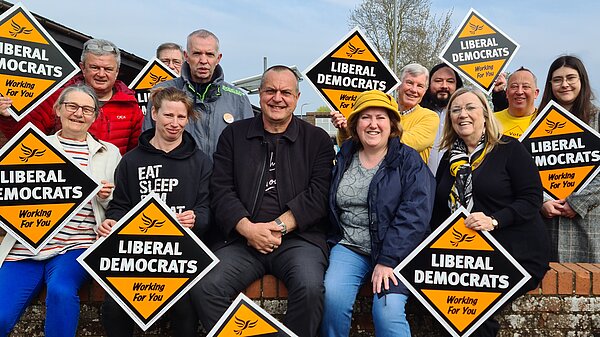 group of lib dem activists