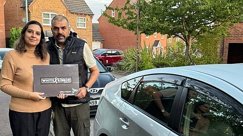 Cllr Saleena Raja and her husband Asad